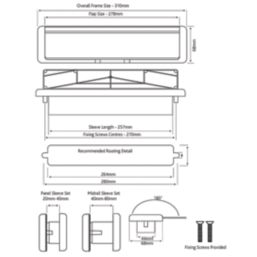 Fab & Fix Nu Mail Edge 68 Letter Plate 40-80 Hardex Gold 310mm x 68mm