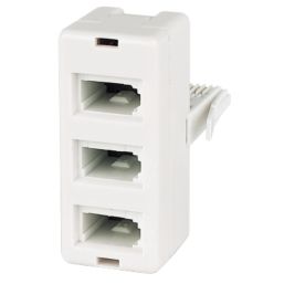 Philex RJ11 Triple Telephone Adaptor