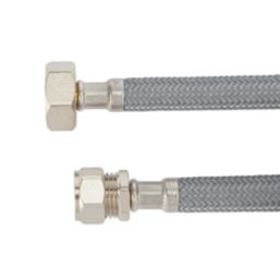 Flomasta Straight Flexible Compression Hose 15mm x 3/4" x 300mm