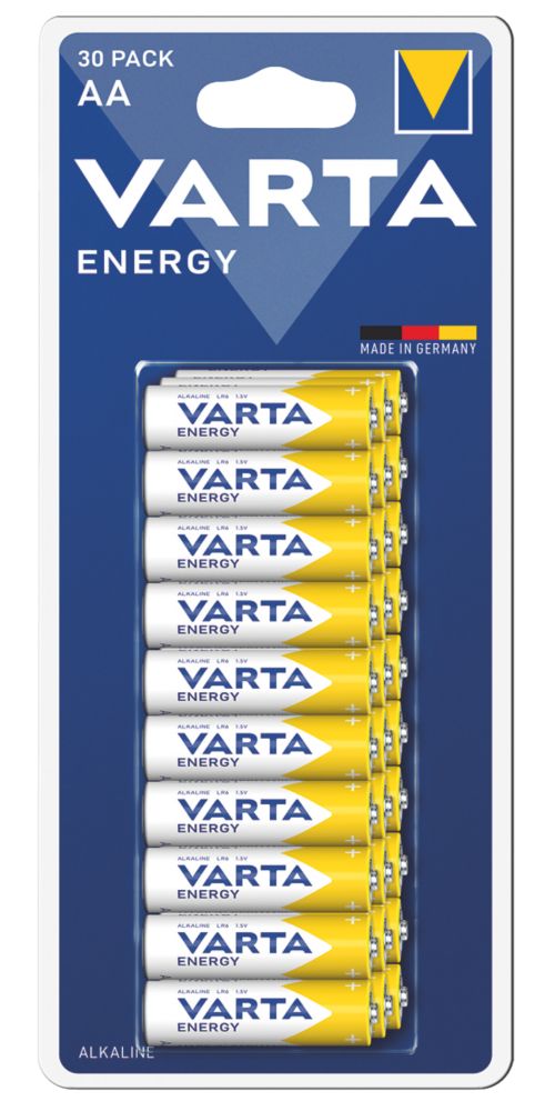 Varta Energy AA Alkaline Batteries 30 Pack Screwfix