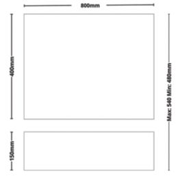 ETAL  PVC End Bath Panel & Plinth 800mm White 2 Pack