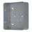 Contactum CLA3094 6/8-Module Grid Metal-Clad Back Box 37mm