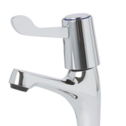 Essentials  Pillar Single Lever High Neck Sink Taps Chrome 1 Pair