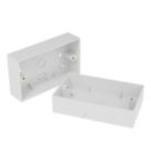 D-Line TSB35W/2 2-Gang Surface Pattress  Box 35mm 2 Pack