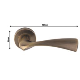 Carlisle Brass Sintra Door Handle Pair Antique Brass