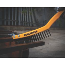 Roughneck Soft-Grip Carbon Steel Wire Brush