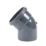 FloPlast  Push-Fit 135° Single Socket Pipe Bend Anthracite Grey 110mm