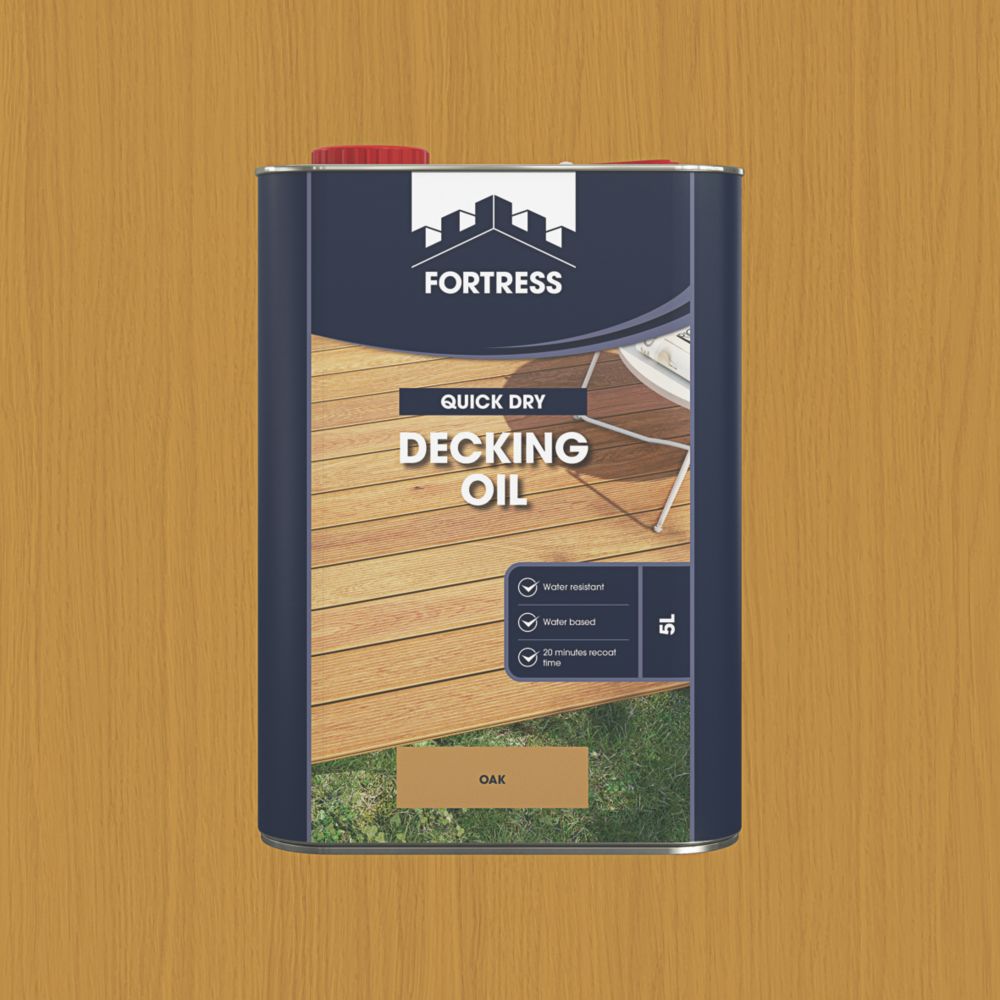 Fortress 5Ltr Natural Oak Decking Oil Screwfix