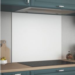 Splashback  Ice White Self-Adhesive Glass Kitchen Splashback 900mm x 750mm x 6mm