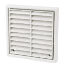 Manrose Fixed Louvre  Vent White 100mm x 100mm