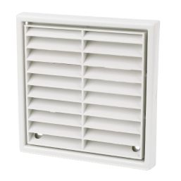 Manrose Fixed Louvre Vent White 100mm x 100mm