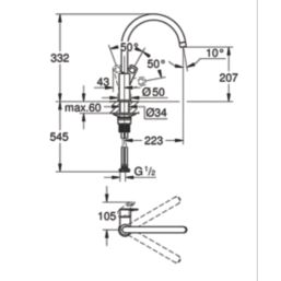 Grohe Start Cumbria Single Lever Kitchen Sink Mixer Tap Chrome