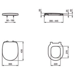 Ideal Standard Concept Soft-Close with Quick-Release Toilet Seat & Cover Duraplast White