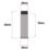 Eclipse Cylindrical Linear Wall Mounted Projection Door Stop 20 x 83mm Satin Stainless Steel