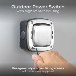 British General  IP66 20A 1-Gang 2-Way Weatherproof Outdoor Switch with LED