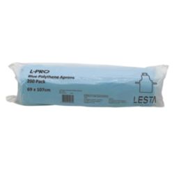 L-PRO  Polythene Aprons Light Blue 200 Pack