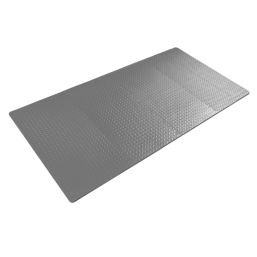 Essentials  Interlocking Floor Tiles Grey 20mm 8 Pack