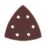 Flexovit Delta A203F 80 Grit 6-Hole Punched Multi-Material Sanding Triangles 95mm x 95mm 6 Pack