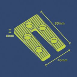 Easyfix Wedge Packers One Size 80mm x 1-8mm x 45mm 200 Pieces