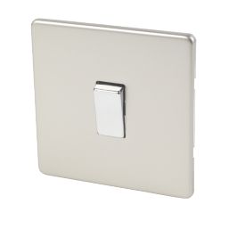 Varilight  10AX 1-Gang 2-Way Light Switch  Satin Chrome