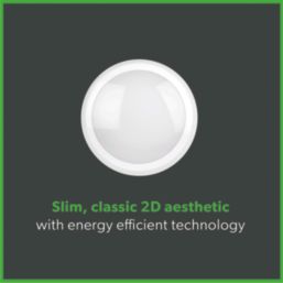 4lite KUDO LED Wall/Ceiling Light Bulkhead  with Microwave Sensor White  18W 1700lm