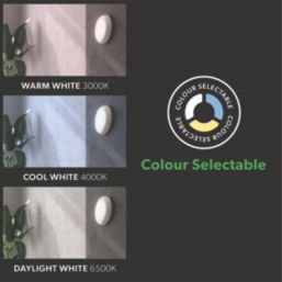 4lite KUDO LED Wall/Ceiling Light Bulkhead  with Microwave Sensor White  18W 1700lm