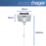Hager Sollysta WMCS50N 50A 2-Way Ceiling Switch White with LED