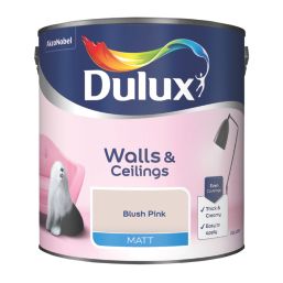 Dulux Walls & Ceilings 2.5Ltr Blush Pink Matt Emulsion  Paint