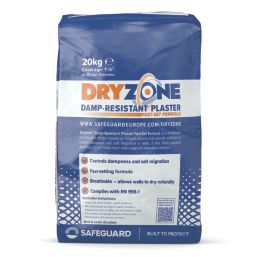 Dryzone Fast-Set Damp Resistant Plaster Grey 20kg