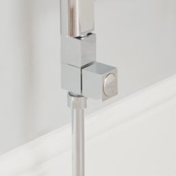 Flomasta  15mm x 1/2" Chrome Straight Designer Manual Radiator Valve Head & Body  2 Pack