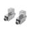 Flomasta  15mm x 1/2" Chrome Straight Designer Manual Radiator Valve Head & Body  2 Pack