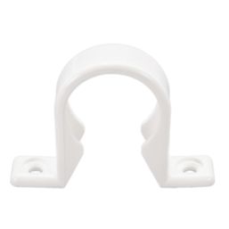 FloPlast Push-Fit Pipe Clips White 32mm 10 Pack