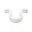 FloPlast Push-Fit Pipe Clips White 32mm 10 Pack