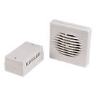 Manrose XF100LVT/SC 100mm (4") Axial Bathroom Extractor Fan with Timer White 240V