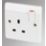 MK Logic Plus 13A 1-Gang DP Switched Plug Socket White