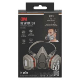 3M 6003KIT-1 One Size Half Face Respirator Kit with Replaceable Filters A2-P3 7 Piece Set