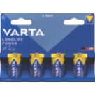 Varta Longlife Power C 1.5V Alkaline Batteries 4 Pack