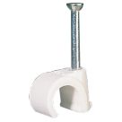 Tower White Round Cable Clips 4-5mm 100 Pack