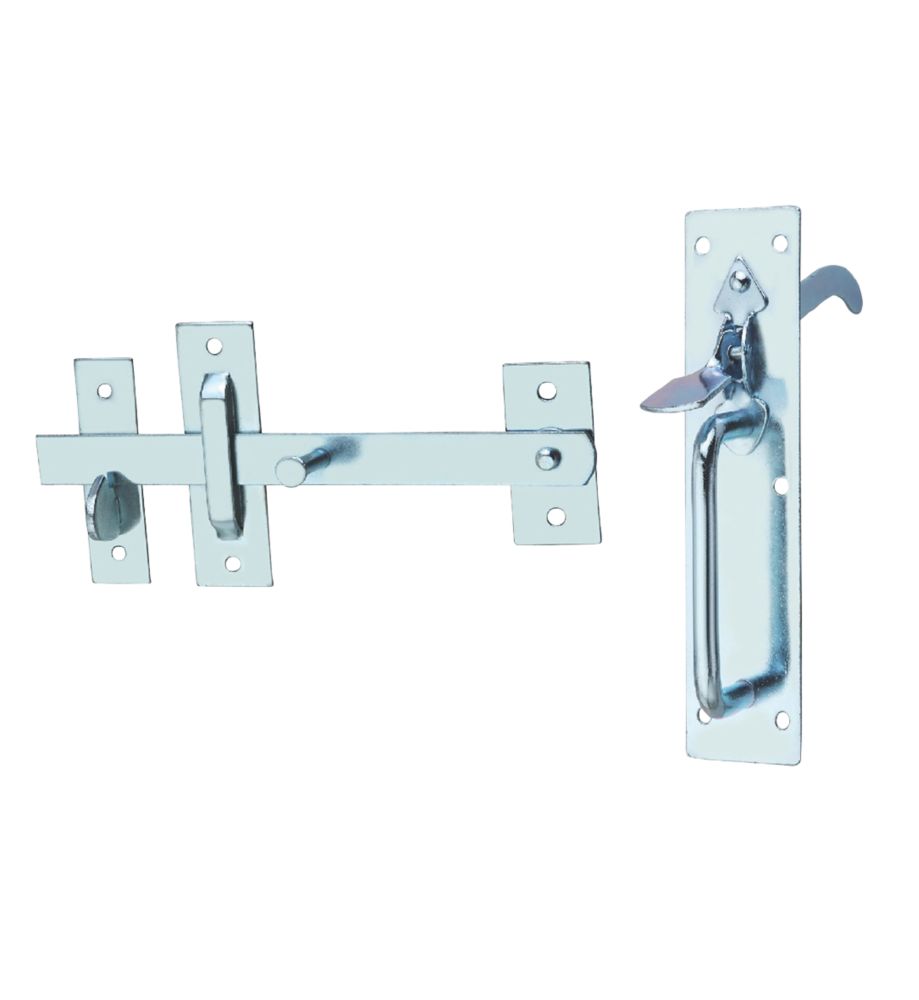Hardware Solutions Suffolk Gate Latch Kit Silver Screwfix