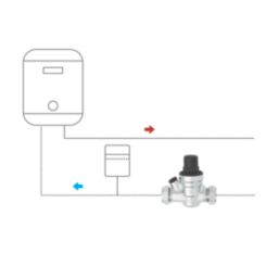 Flomasta  Pressure Reducing Valve 1 - 16bar 22mm x 22mm
