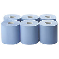 Paper Roll Blue 2-Ply 185mm x 150m 6 Pack