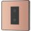 British General Evolve 1-Gang 2-Way LED Single Secondary Trailing Edge Touch Dimmer Switch  Copper with Black Inserts
