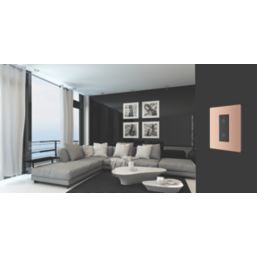 British General Evolve 1-Gang 2-Way LED Single Secondary Trailing Edge Touch Dimmer Switch  Copper with Black Inserts