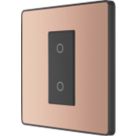 British General Evolve 1-Gang 2-Way LED Single Secondary Trailing Edge Touch Dimmer Switch  Copper with Black Inserts