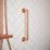 Rothley  Straight Household Grab Rail Polished Copper 305mm