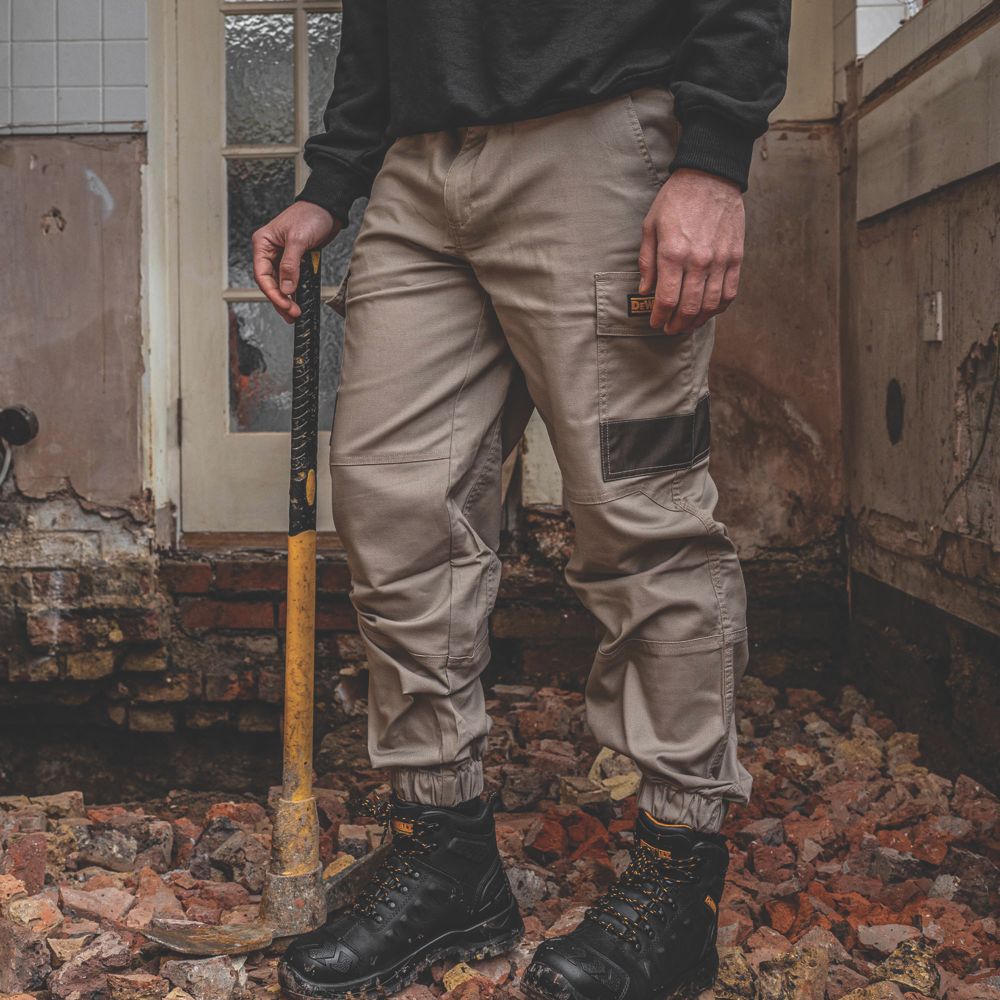DeWalt Turlock Trousers Stone 34 W 31 L Screwfix