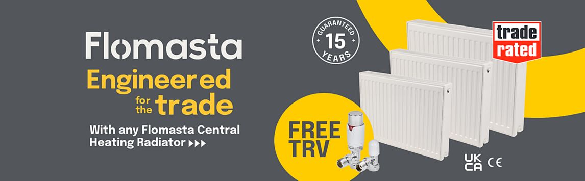 Free TRV with Flomasta Central Heating Radiators