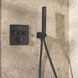 Grohe Precision SmartControl HP Rear-Fed Concealed Matt Black Thermostatic Shower System