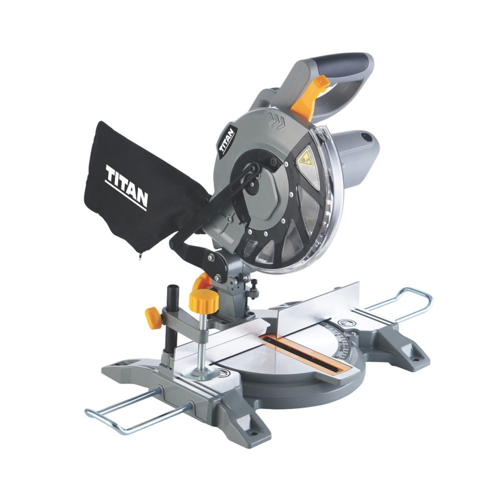 Titan TTB795MSW 210mm Electric Single-Bevel Compound Mitre Saw 240V ...