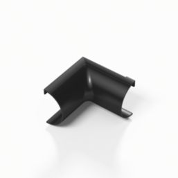 D-Line Black Micro+ Trunking Internal Bends 20mm x 10mm 2 Pack